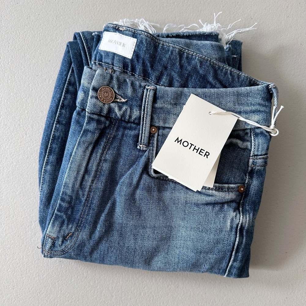 Mother High Waisted Looker Ankle Fray Jeans Spice It Up